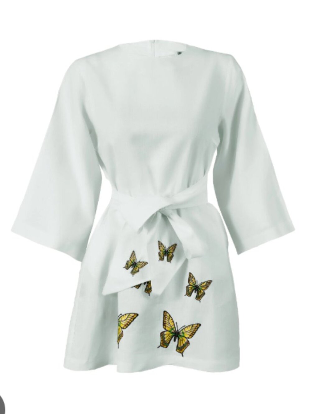 Fanm Mon FLUTTER DRESS White NWT L